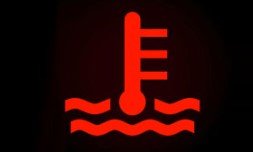 engine overheating warning light