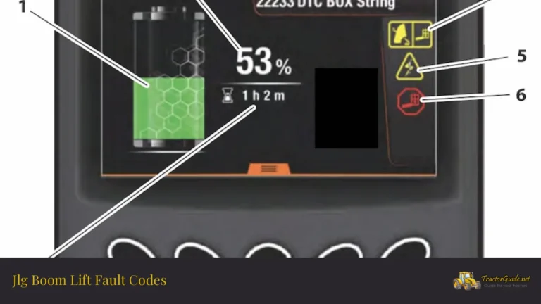 jlg boom lift fault codes