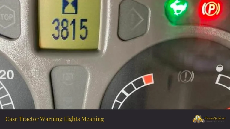 case tractor warning lights meaning