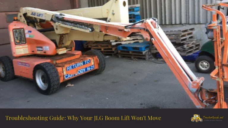 jlg boom lift won't move