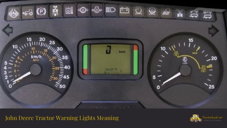 john deere tractor warning lights meaning