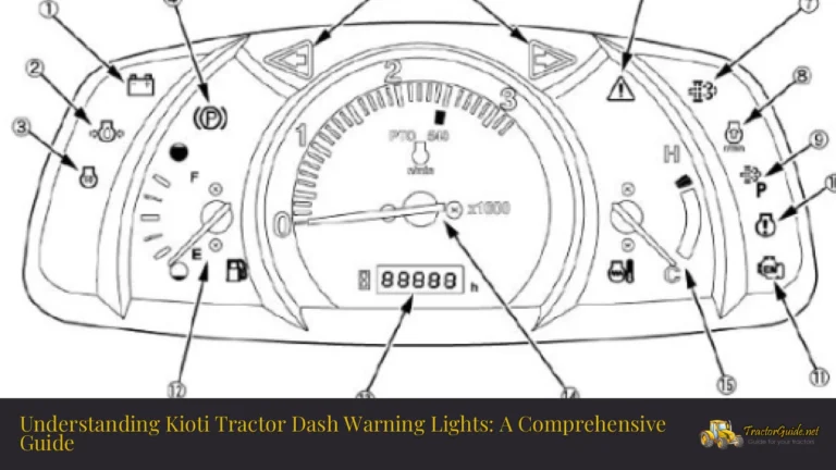 kioti tractor dash warning lights