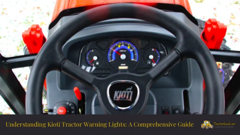 kioti tractor warning lights meaning