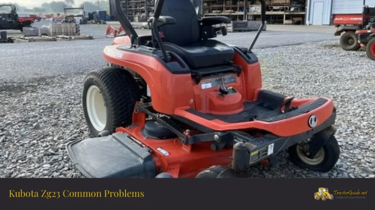 kubota zg23 common problems