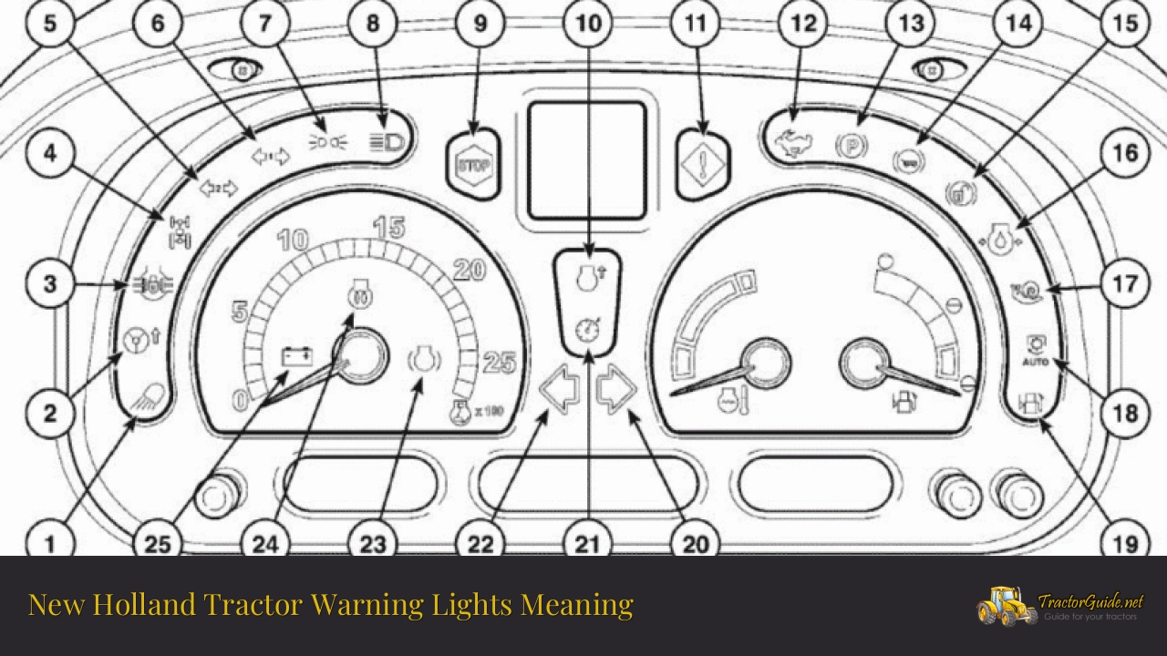 new holland tractor warning lights meaning